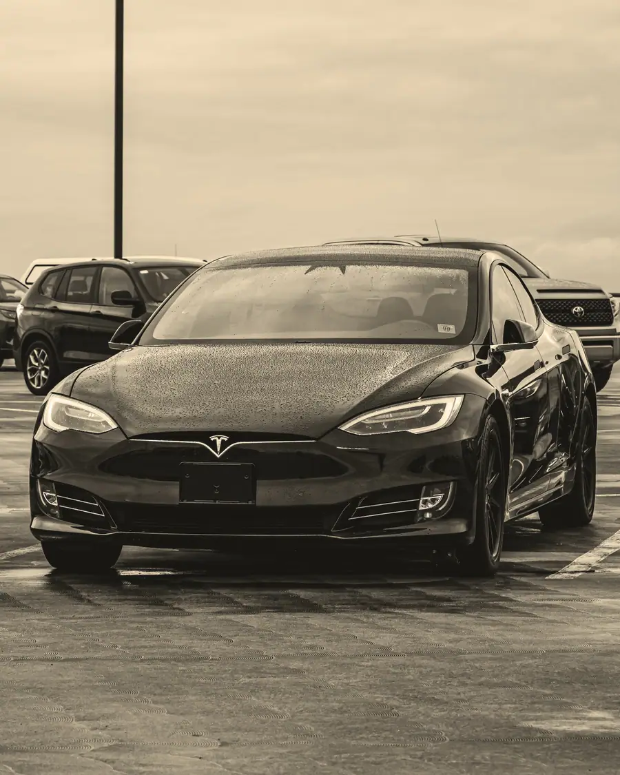 Black Tesla Model S.